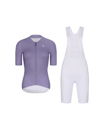 RIVANELLE Cyklistický krátky dres a krátke nohavice - ELEVATE - biela/fialová